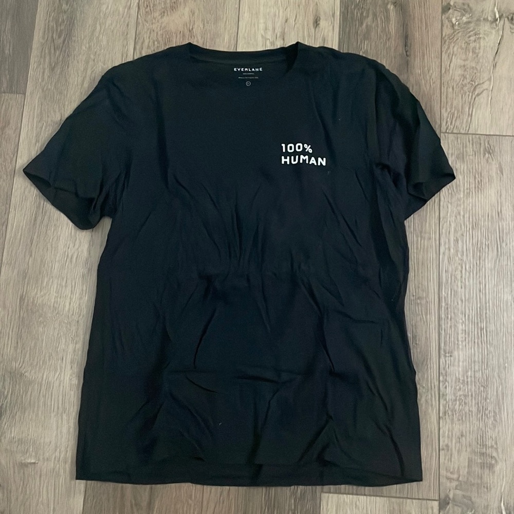 Everlane 100% human black t shirt
